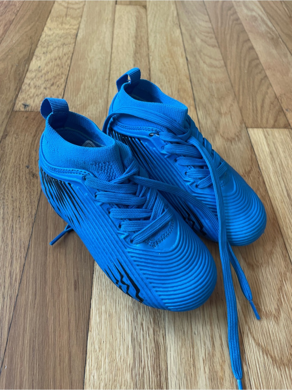 Kids Blue Athletic Lace-Up Shoes